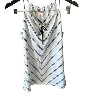 Jude Connally Kylie Tank In Sailor Stripe Navy Bow Detail at Neckline Size Small